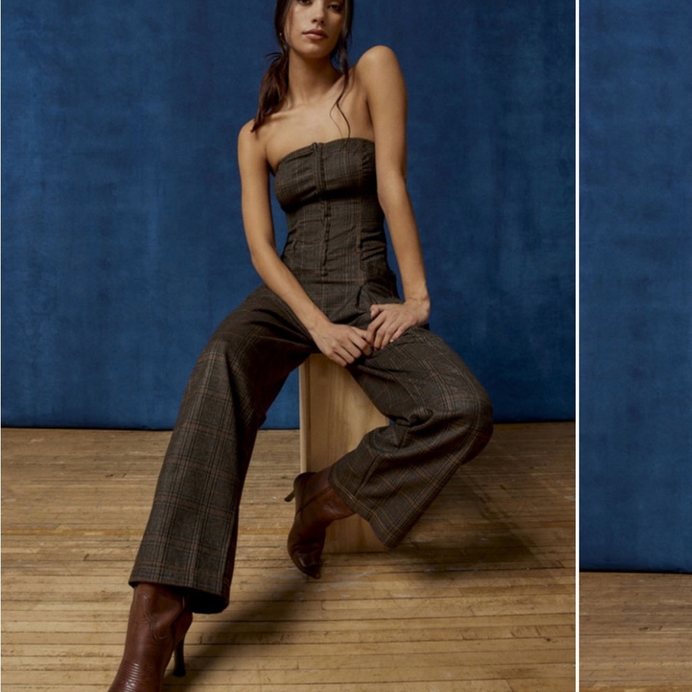 BDG Urban Outfitters Danny Strapless Plaid
Jumpsuit